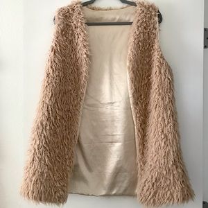 Sleeveless Faux Sheep Fur Vest
